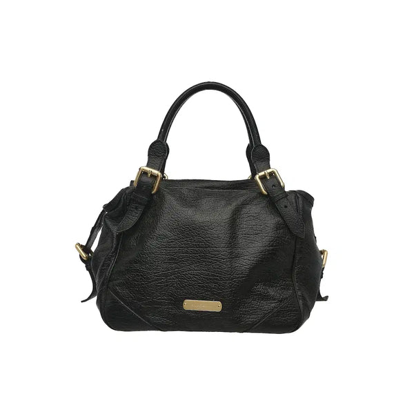 [BUNJANG] Burberry Medium Top Handle Tote Bag Black Grained Calfskin / 버버리 플레이트 토트백