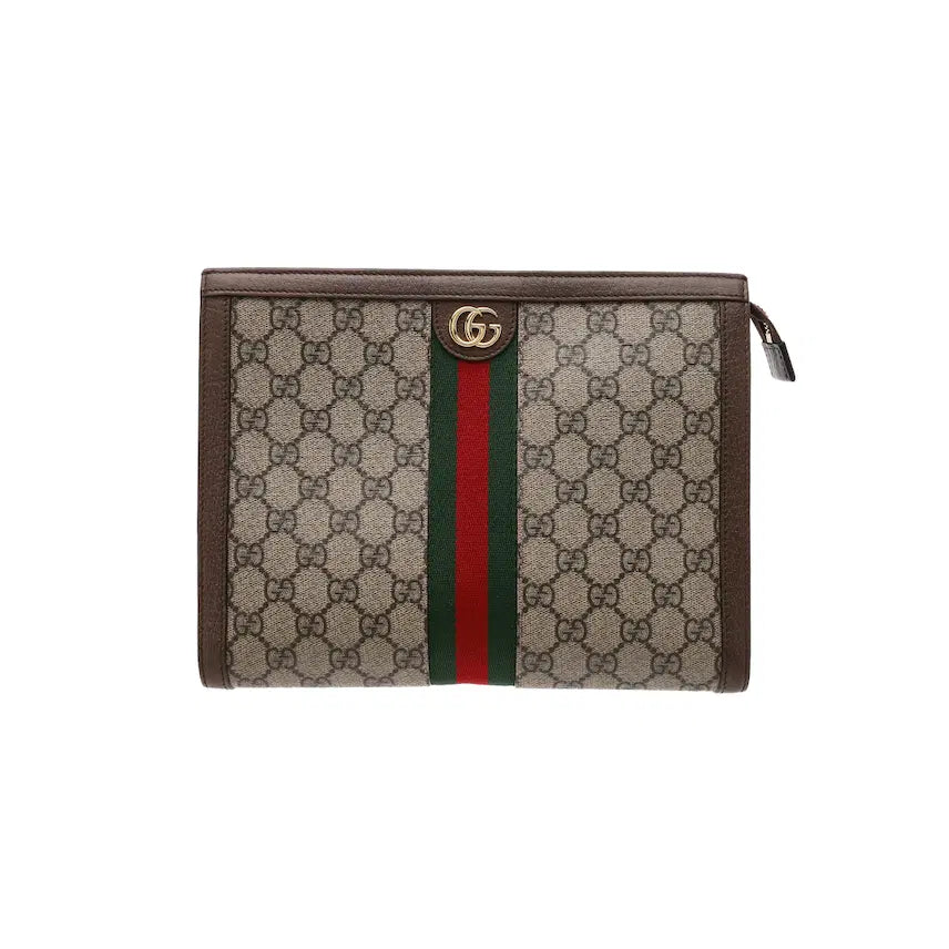 [BUNJANG] Gucci Ophidia GG Supreme Canvas Toiletry Case Beige Ebony / 구찌 오피디아 GG 수프림 캔버스 토일레트리 케이스 베이지 에보니