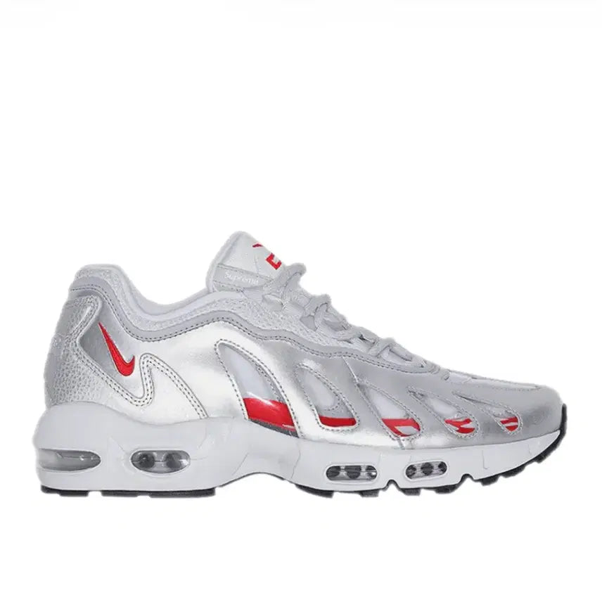 [BUNJANG] Nike x Supreme Air Max 96 Metallic Silver Sneakers / [260mm] 나이키 x 슈프림 에어맥스 96 메탈릭 실버