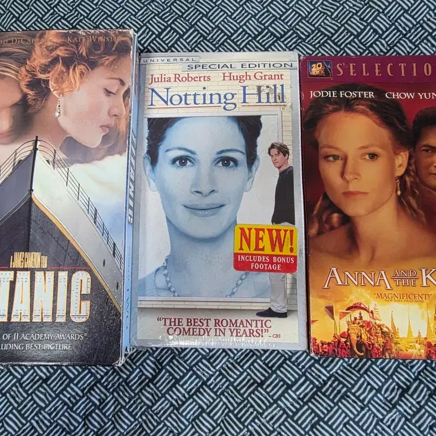 [BUNJANG] Titanic/Notting Hill/Anna and the King VHS Video Imported / 타이타닉/노팅힐/애나 앤 킹 VHS 비디오 수입반