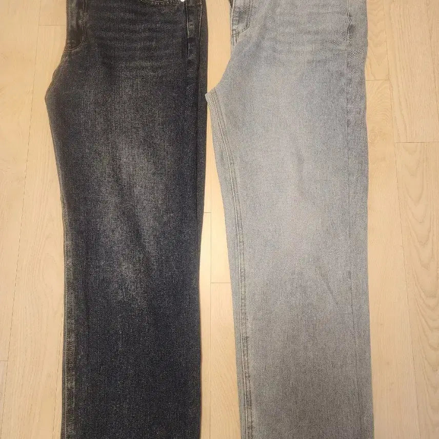 [BUNJANG] Semi-Wide Denim Jeans / 세미 와이드데님 청바지 흑청/연청 2종
