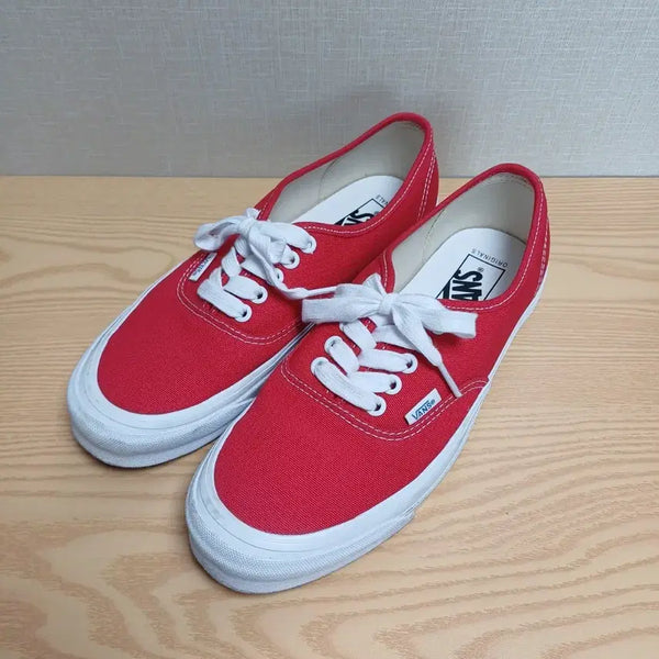 [BUNJANG] Vans Authentic OG Bolt LX Red Sneakers / 반스 어센틱 OG 볼트 LX 레드 260사이즈