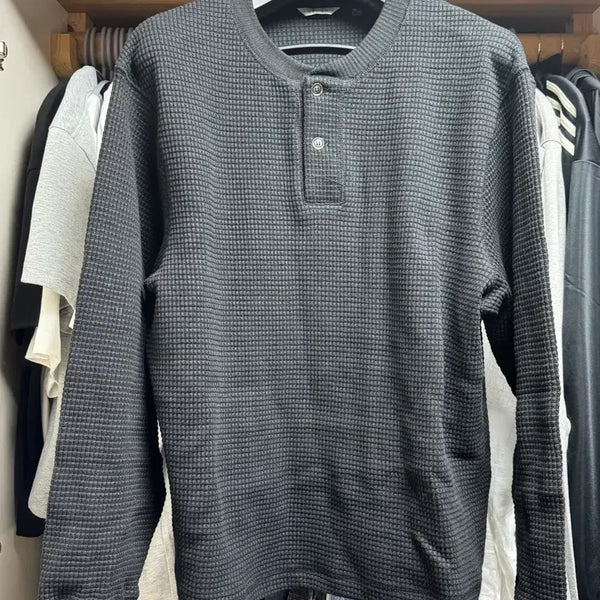 [BUNJANG] Vellie Henley Neck Long Sleeve T-shirt / 벨리에 헨리넥