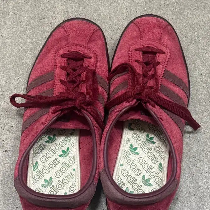 [BUNJANG] Adidas Tobacco Gruen Burgundy Sneakers / 아디다스 토바코그루엔 버건디 245