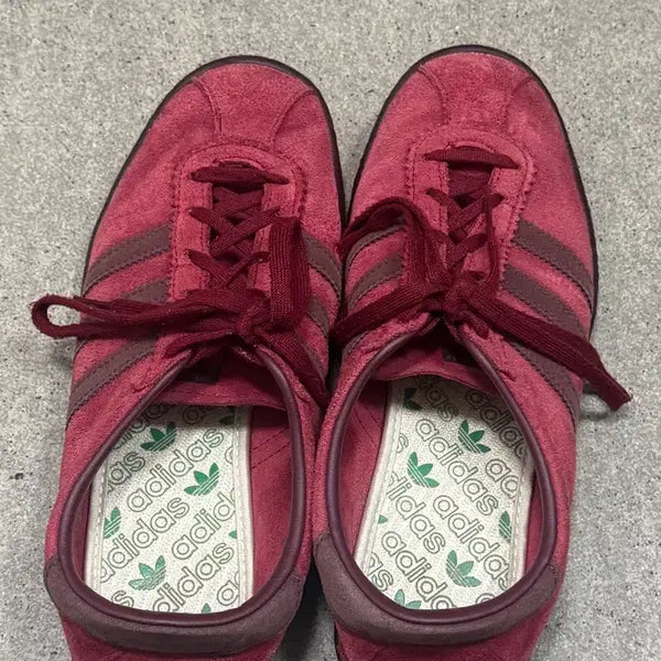[BUNJANG] Adidas Tobacco Gruen Burgundy Sneakers / 아디다스 토바코그루엔 버건디 245