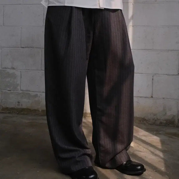 [BUNJANG] Divein Stripe Pants Charcoal 1 Size / 다이브인 스트라이프 팬츠 챠콜 1사이즈
