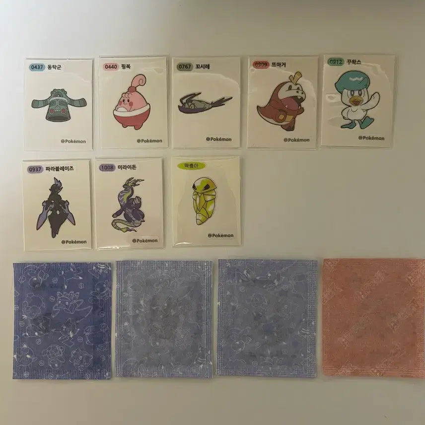 [BUNJANG] Pokemon Tteokbokki Stickers Set / 포켓몬띠부씰 동탁군 핑복 치라미 꼬시레 울머기 뜨아거 꾸왁스 파라블레이즈