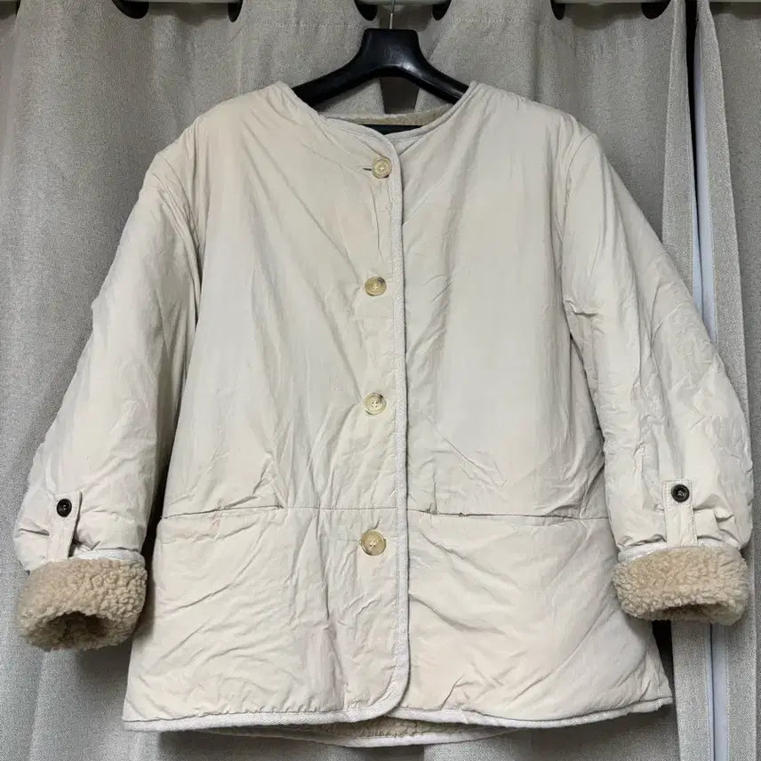 [BUNJANG] Bottle in Seoul Women's Fleece Padded Jumper Jacket / 여성 겨울점퍼 덤블자켓 후리스 패딩