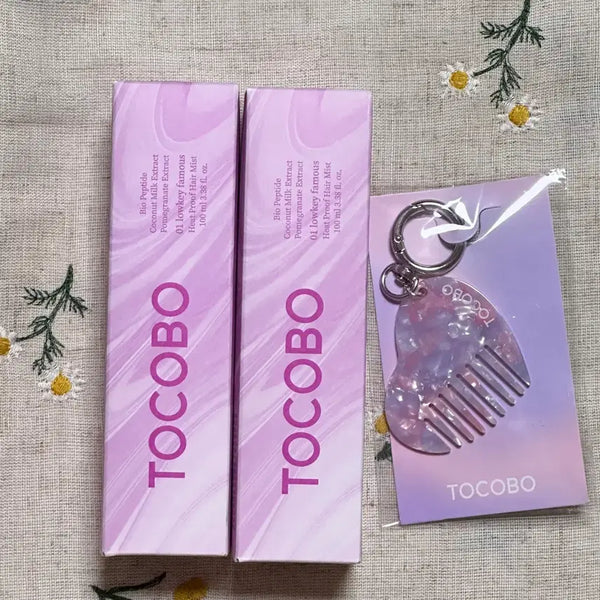 [BUNJANG] TOCOBO Hair Mist 2-piece + Comb Keyring Set / 토보코 헤어미스트 2개+빗 키링 세트