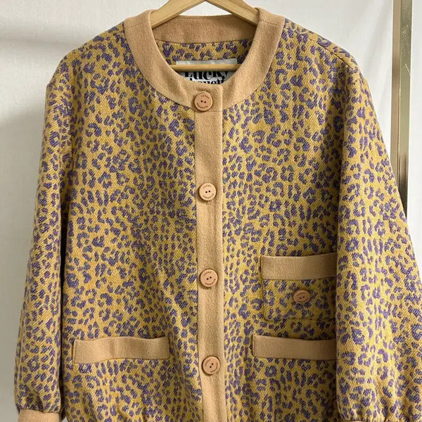 [BUNJANG] Lucky Chouette Leopard Jumper Jacket Size 36 / 럭키슈에뜨 레오파트점퍼쟈켓