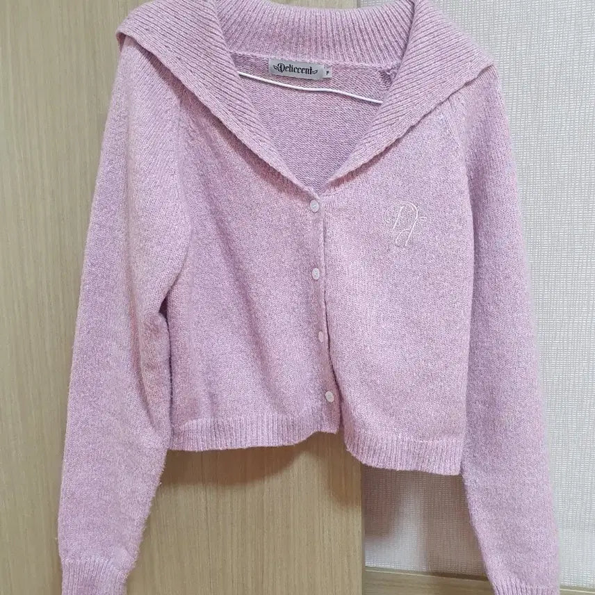 [BUNJANG] Deliscent Pink Sailor Knit Cardigan / (55~66)델리센트 핑크 세일러 니트 가디건