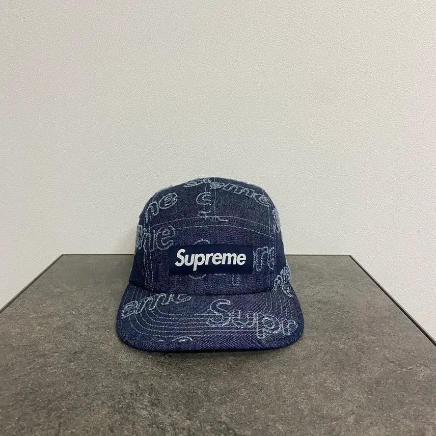 [BUNJANG] Supreme Box Logo Denim Camp Cap / (OS) 슈프림 박스로고 캠프캡 모자 데님