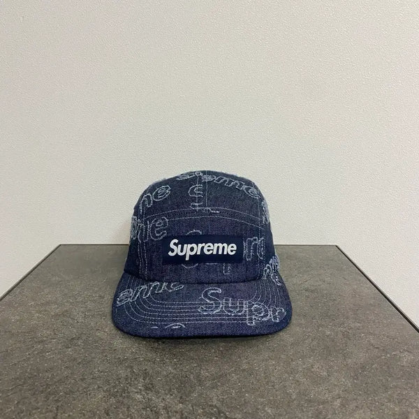[BUNJANG] Supreme Box Logo Denim Camp Cap / (OS) 슈프림 박스로고 캠프캡 모자 데님