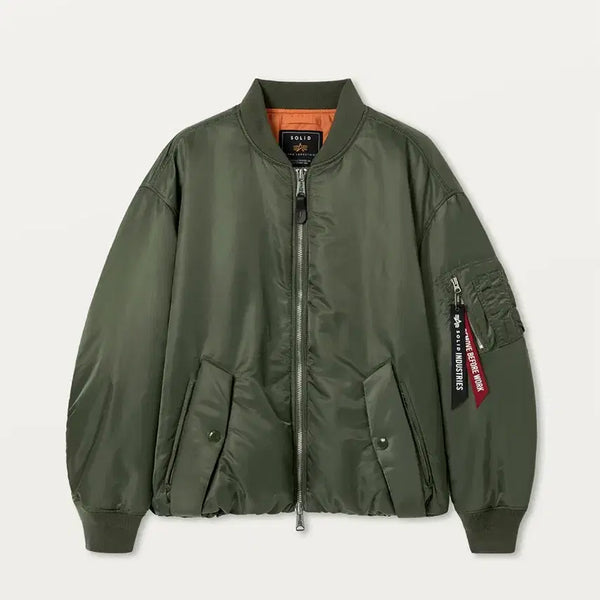 [BUNJANG] Solid Homme x Alpha Industries MA-1 Collaboration Flight Jacket / 솔리드옴므 알파이더스트리 콜라보 ma1