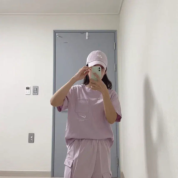 [BUNJANG] Nike Lilac Set (Top + Bottom) / 나이키 라일락 셋업(상+하의)