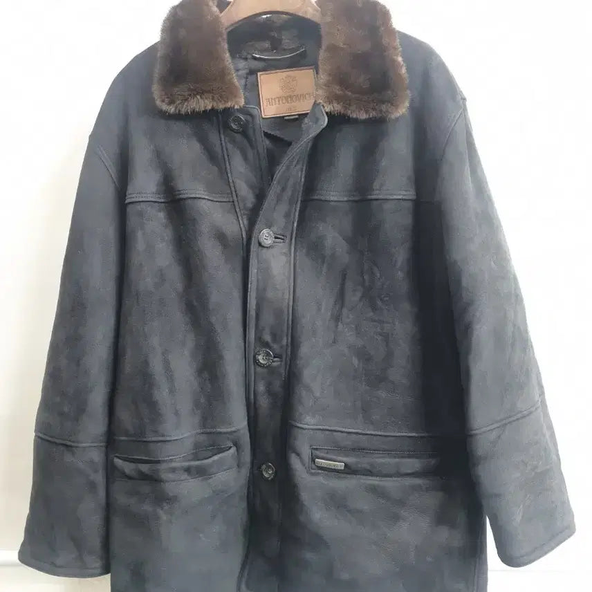 [BUNJANG] Jindo Fur ANTONOVICH Black Mouton Coat / 진도모피 ANTONOVICH 무스탕 코트 블랙 컨디션좋아요