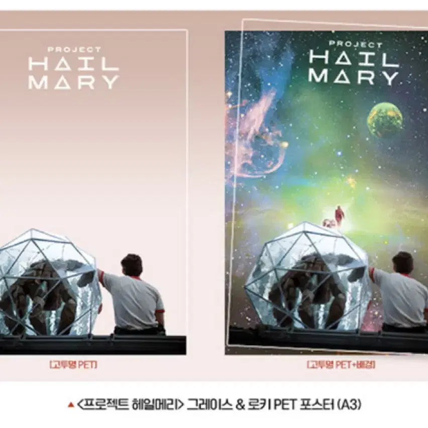 [BUNJANG] Project Hail Mary Grace & Rocky PET Poster / 프로젝트헤일메리 그레이스&로키 2차 pet 포스터 펫포스터