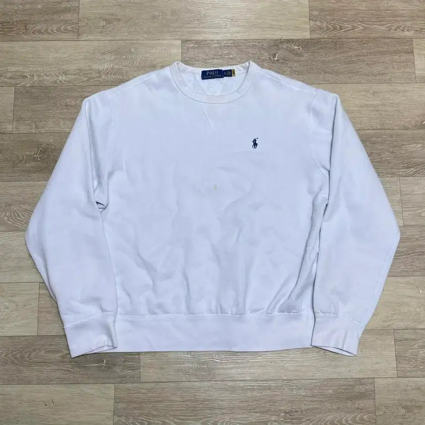 [BUNJANG] Polo Ralph Lauren White Sweatshirt / 폴로 랄프로렌 화이트 맨투맨 교신