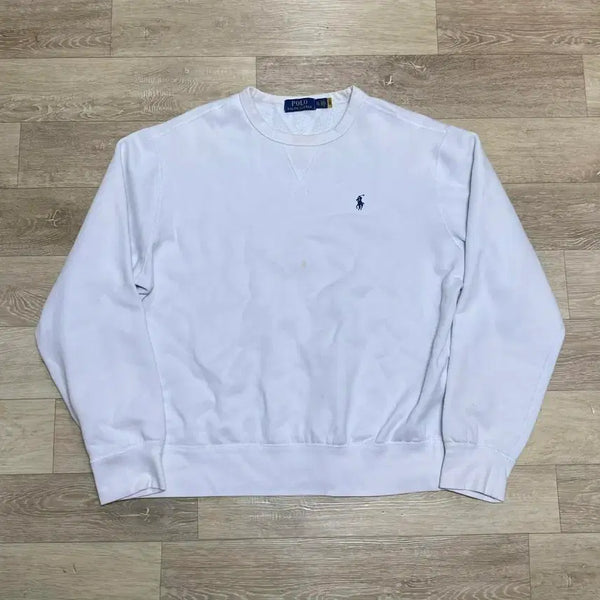 [BUNJANG] Polo Ralph Lauren White Sweatshirt / 폴로 랄프로렌 화이트 맨투맨 교신