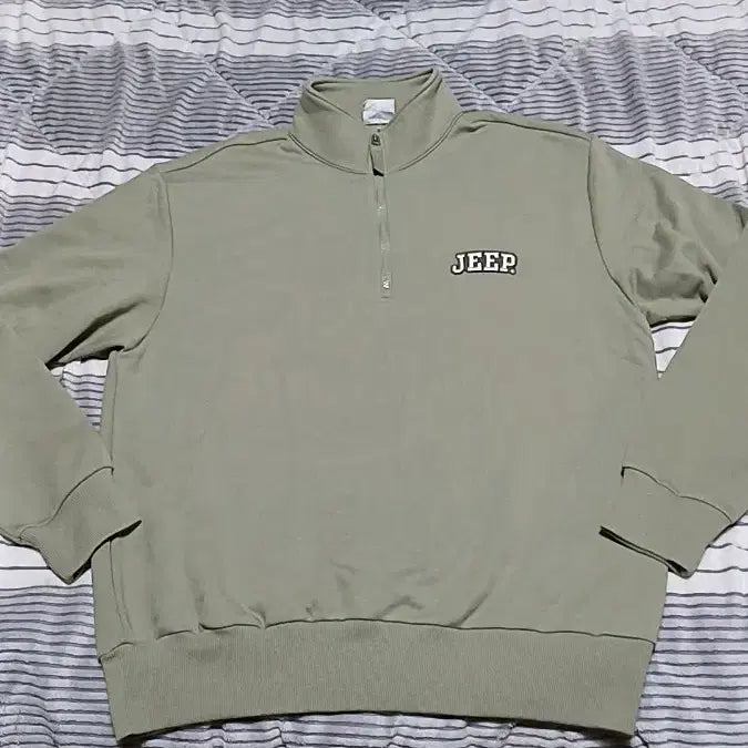 [BUNJANG] Jeep Oversized Half-Zip Sweatshirt Men's Size 105 / Jeep 반집업 오버핏맨투맨 실측105 가슴61 기장73