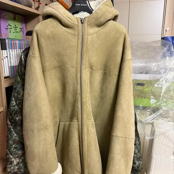 [BUNJANG] Isabel Marant Suede Shearling Lined Hooded Jacket / 이자벨마랑 무스탕 자켓