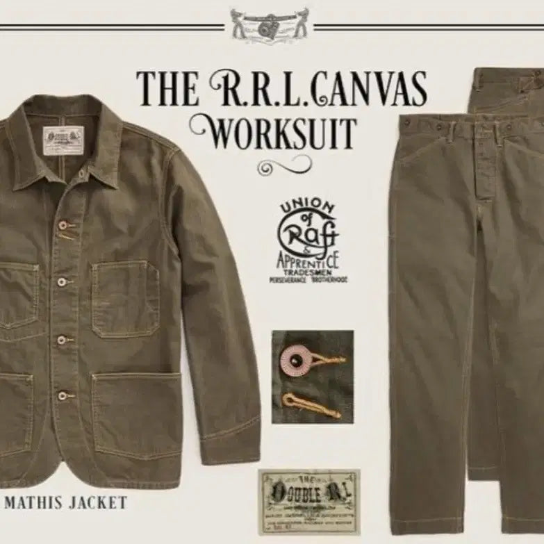 [BUNJANG] RRL Work Jacket Set (L) and Pants (34) / 더블알엘 워크 자켓(L) + 팬츠(34) 세트