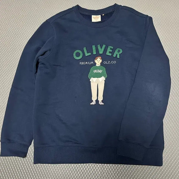 [BUNJANG] OLZEN Navy 105 Men's Sweatshirt / 올젠 맨투맨 네이비 105