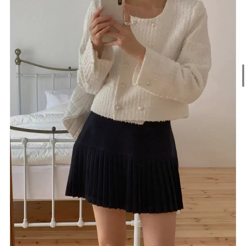 [BUNJANG] Miel Mauve Tweed Jacket / 미엘 모브 트위드 자켓