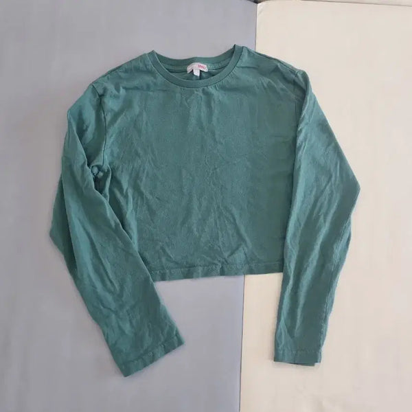 [BUNJANG] SPAO Cropped Long-Sleeve T-Shirt (Size S) / 스파오 크롭 티셔츠 (S사이즈)