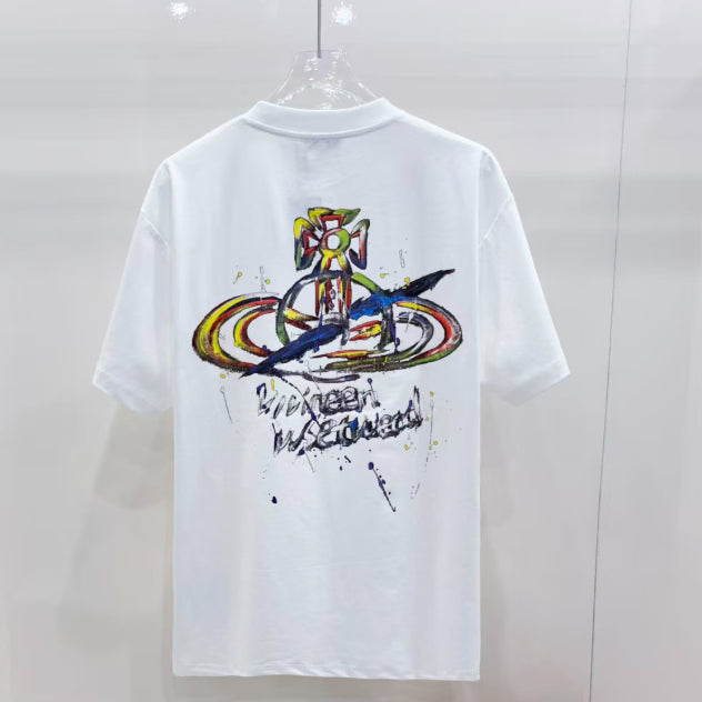 [BUNJANG] Vivienne Westwood Big Logo T-Shirt (Black/White) - Unisex Summer / 비비안웨스트우드 반발티  블랙  화이트  빅로고 여름 남여공용