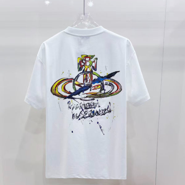 [BUNJANG] Vivienne Westwood Big Logo T-Shirt (Black/White) - Unisex Summer / 비비안웨스트우드 반발티  블랙  화이트  빅로고 여름 남여공용
