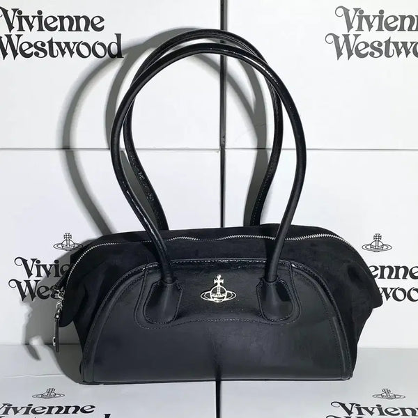 [BUNJANG] Vivienne Westwood Clutch Bag Black Gold Hardware / 비비안웨스트우드 클러치백 블랙 금장