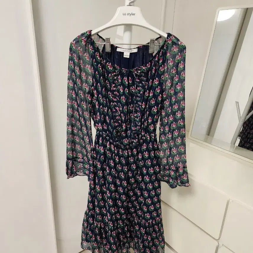 [BUNJANG] DVF Floral Print Chiffon Dress / DVF 원피스