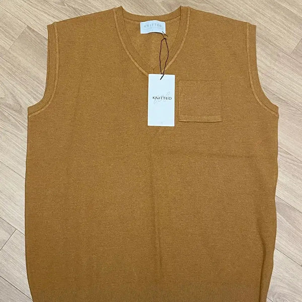 [BUNJANG] Nitted Knit Vest Mustard L / 니티드 니트 베스트