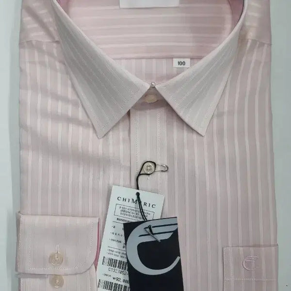 [BUNJANG] CHIMERIC Asa Stripe Shirt Pink New / CHIMERIC 국산 핑크 아사스트라이프 셔츠 새상품