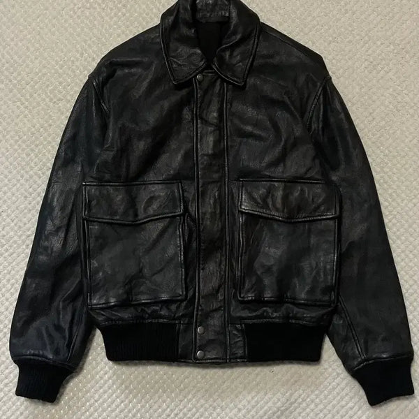 [BUNJANG] ZARA Western Lambskin A-2 Leather Jacket / [S/100] ZARA 자라 웨스턴 무드 램스킨 양가죽 A-2 레더