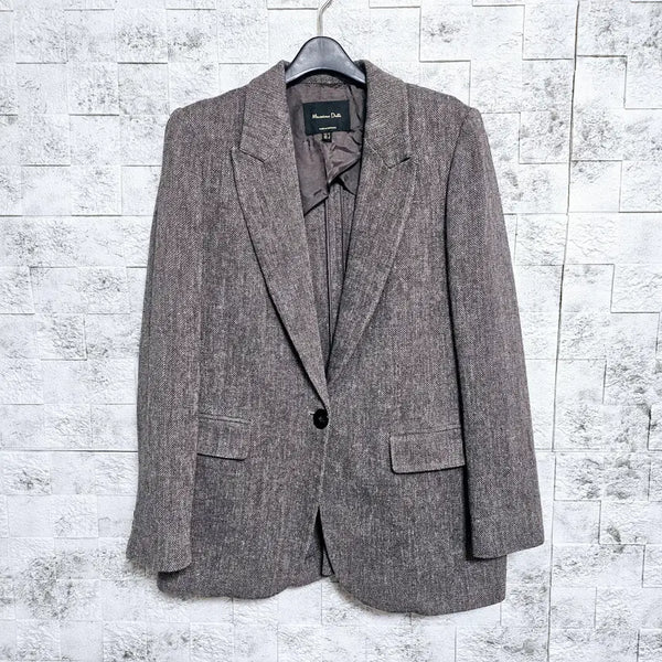 [BUNJANG] Massimo Dutti Herringbone Linen Wool Blend Jacket / 마시모두띠 헤링본 린넨 울혼방 자켓