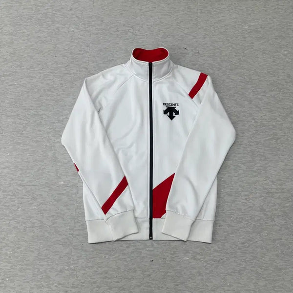 [BUNJANG] Descente White/Red Jersey Track Jacket / 데상트 화이트/레드 져지 트랙 자켓
