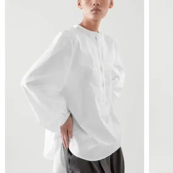 [BUNJANG] COS Balloon Sleeve Blouse - White - Women's / COS 벌룬 슬리브 블라우스 화이트 여성