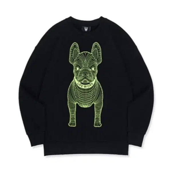 [BUNJANG] LifeWork Radok Big Logo Sweatshirt (Deep Black/S) / 라이프워크 라독 빅로고 맨투맨(딥블랙/S)