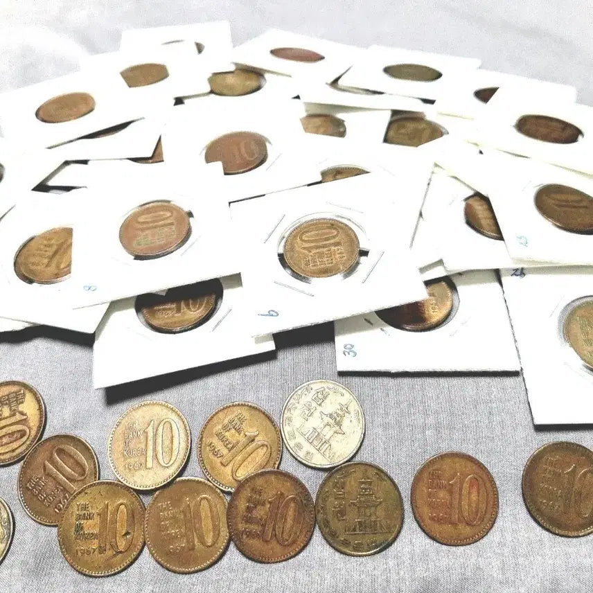 [BUNJANG] 1967 Korean 10 Won Coin Bundle / <특년도> 1967년 10원 10개 묶음