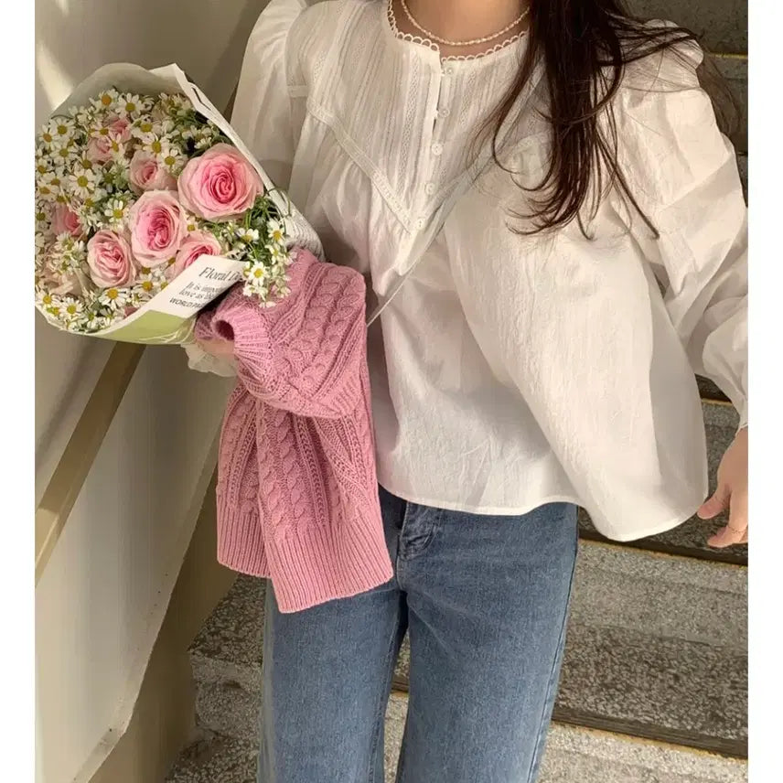 [BUNJANG] Enough Lace Blouse / 이너프 레이스 블라우스