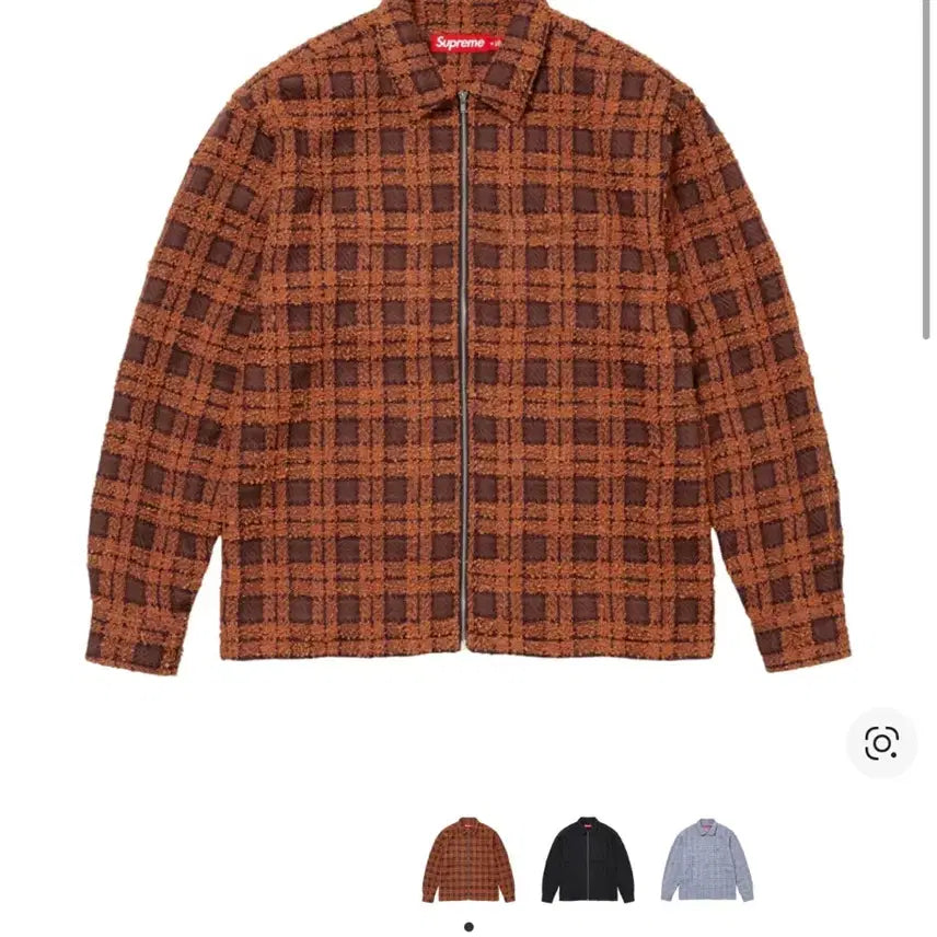 [BUNJANG] Supreme Boucle Zip-Up Shirt Rust L / 슈프림 부클 집업 셔츠 러스트  L사이즈