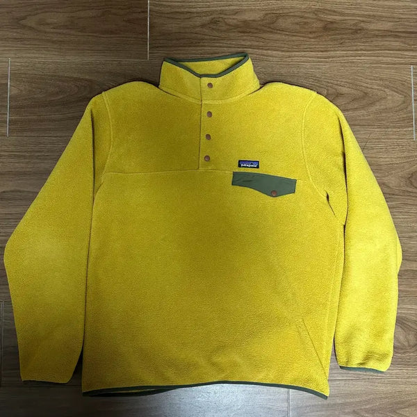 [BUNJANG] Patagonia Synchilla Pullover Lightweight Fleece Jacket / 파타고니아 신칠라 풀오버 라이트웨이트 라지 머스타드 캐빈골드