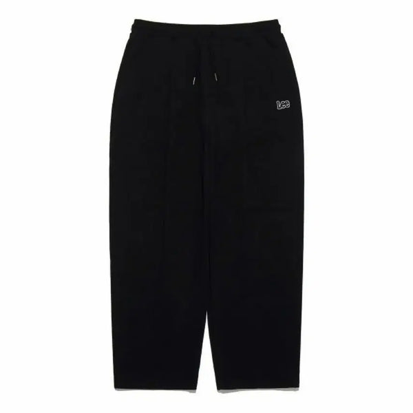 [BUNJANG] LEE Unisex Logo Wide One-Tuck Sweat Pants Black L Size / LEE 남여공용 로고 와이드 원턱 스웻 팬츠 블랙 L사이즈