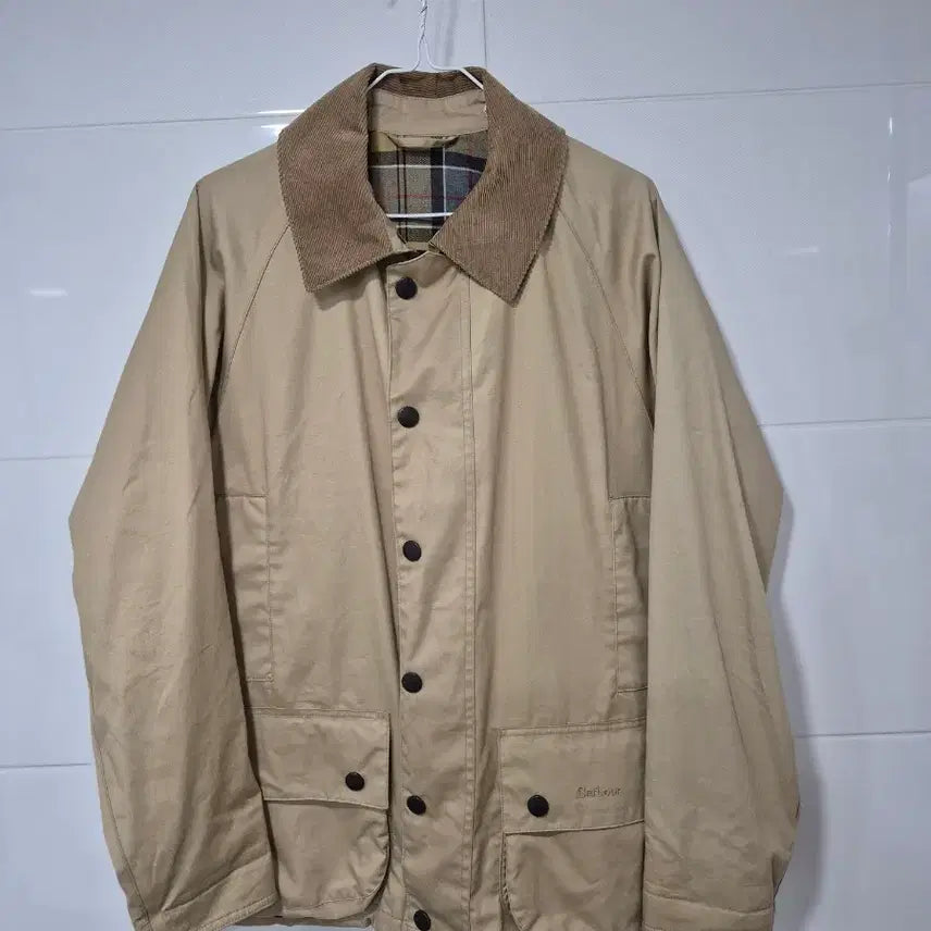 [BUNJANG] Barbour Wax Jacket Beige Corduroy Collar xS / 바버 왁스 자켓 베이지 코듀로이 카라 xS 95