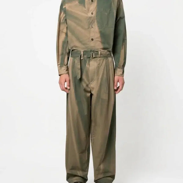 [BUNJANG] JiyongKim 22aw Sun-Bleached Belted Wide Trousers & Button Up Shirt Set Up / 지용킴 22aw 선블리치 셋업 L, L