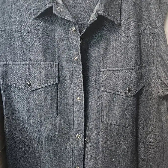 [BUNJANG] Decolloso Cool Flow Denim Short Sleeve Setup / 데꼬로소 쿨 플로우 데님 반팔 셋업 실착만한 새제품
