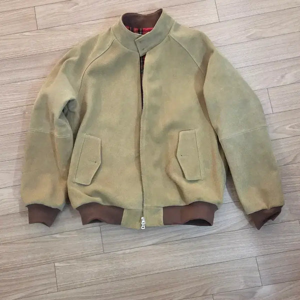 [BUNJANG] Chamecazy Leather Nubuck Blouson 3XL Jacket / 민트급 차메카지 가죽 누벅 블루종 3xl (105~110)