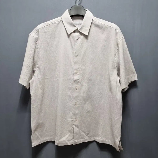 [BUNJANG] 8 Seconds Men's Short Sleeve Span Blouse - Size 105 / ㅡ 에잇세컨즈 반팔 스판남방 남105 ㅡ0408
